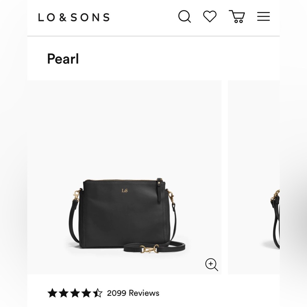 Lo & Sons Pearl Bag - Nappa Leather Black/Gold/Camel